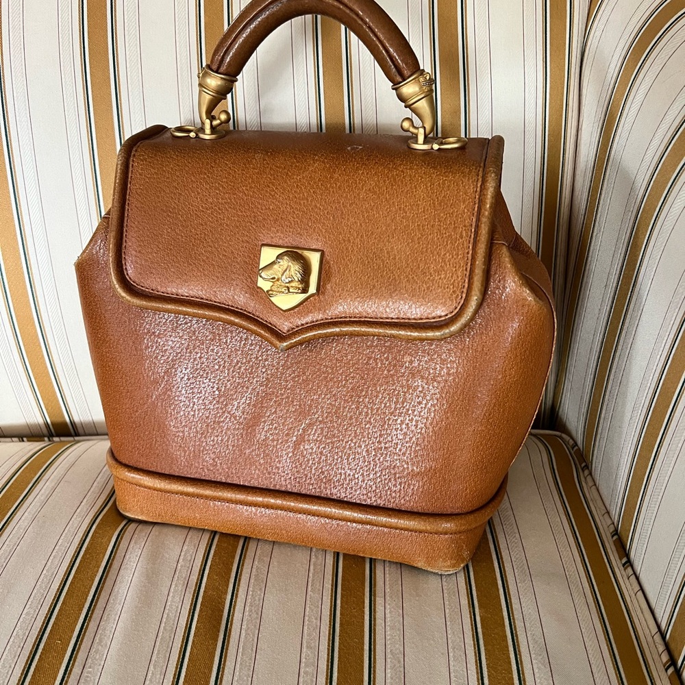 Vintage Structured Top-Handle Women’s Bag in Brown